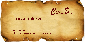 Cseke Dávid névjegykártya